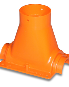 Outlet lower part for outlet w/cable-operated DR850